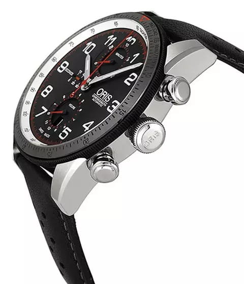 Oris Oris Artelier 01 774 7661 4484-Set, artelier швейцария мужские часы на браслете кожаный боковой вид